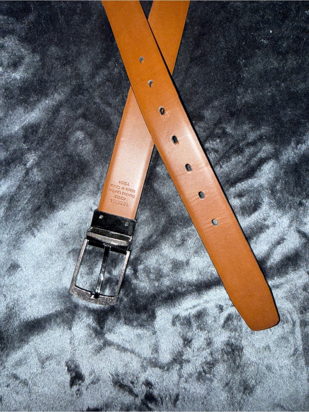 Classic Men's Reversible Leather Belt with Polished Buckle